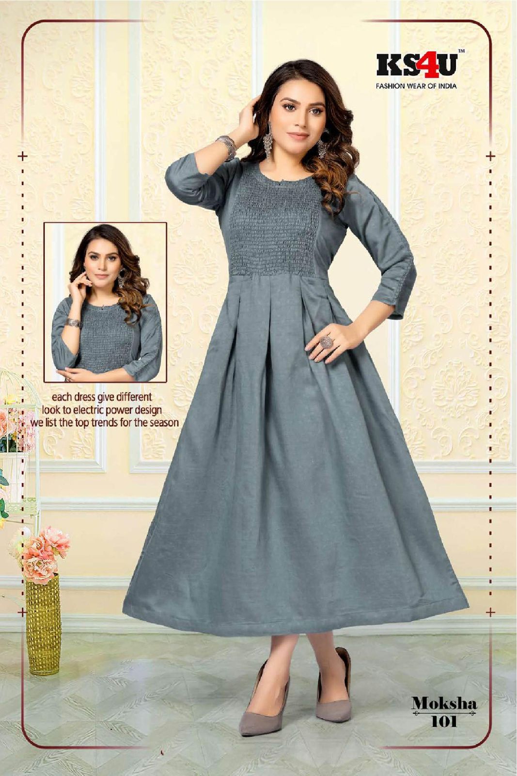 Ks4u Moksha V 1 Fancy Party Wear Wholesale Designer Kurtis
